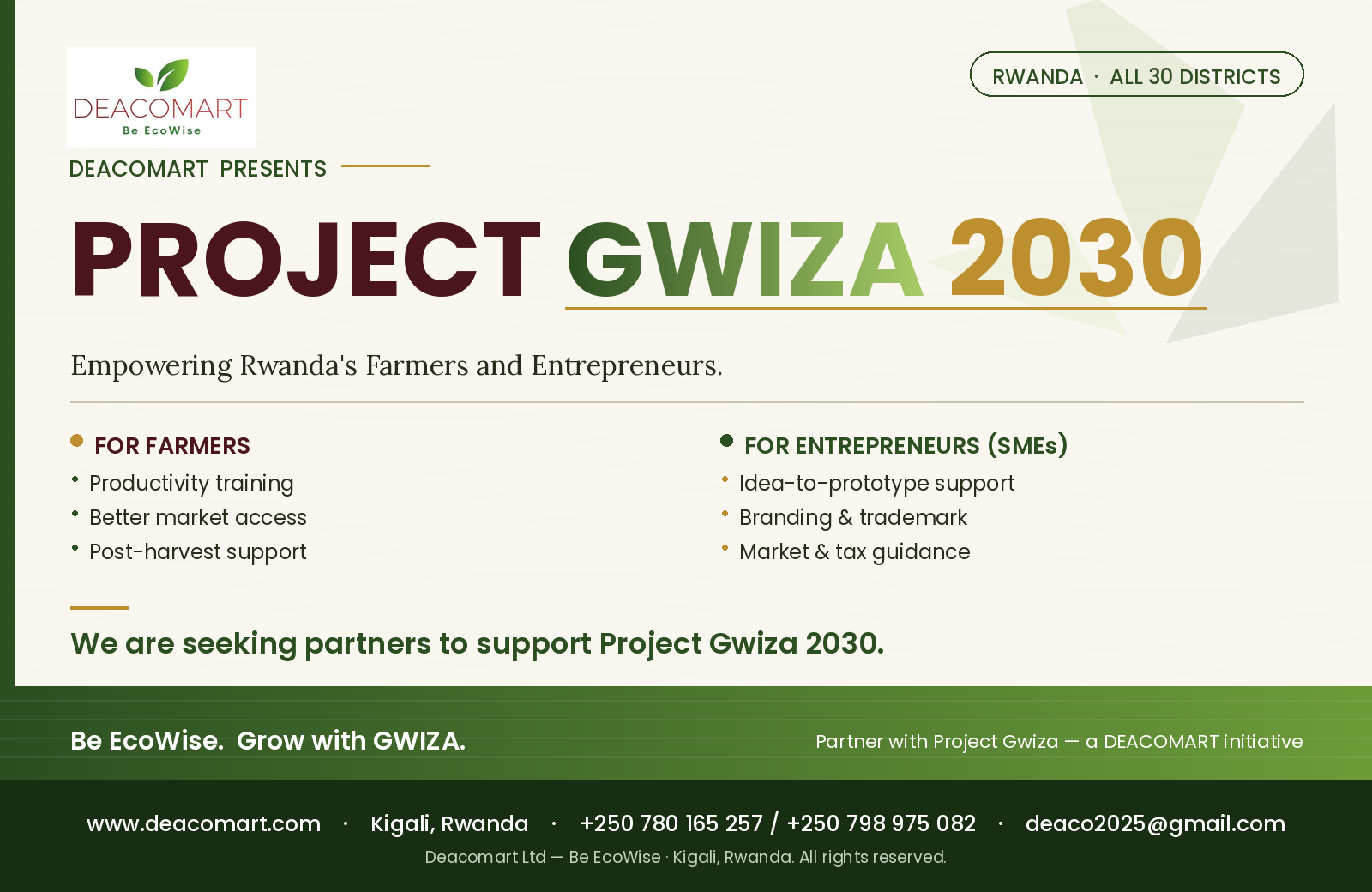 PROJECT GWIZA 2030